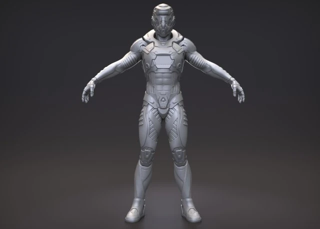 sci-fi characters in an exo suit 3D Model .c4d .max .obj .3ds .fbx .stl .blend 