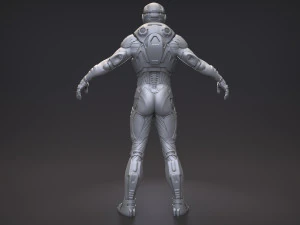 sci-fi characters in an exo suit 3D Model