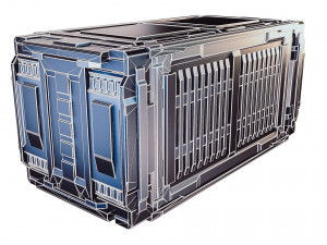 sci-fi industrial container 3D मॉडल