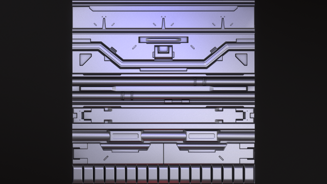 Sci-fi trim sheet 3D 模型 .c4d .max .obj .3ds .fbx .stl .blend 