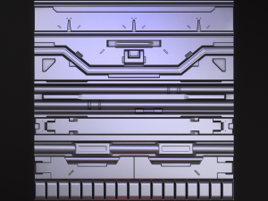 Sci-fi trim sheet 3D मॉडल