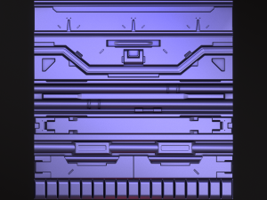 Sci-fi trim sheet 3D 模型