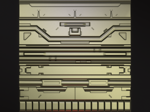 Sci-fi trim sheet 3D 模型