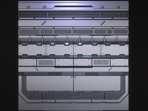 Sci-fi trim sheet 3D 模型