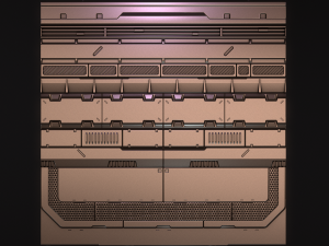Sci-fi trim sheet 3D 模型