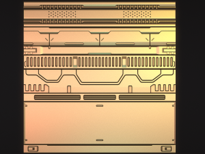 Sci-fi trim sheet 3D 模型
