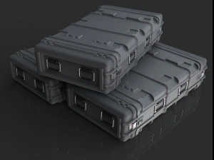 sci-fi military container 3D Model