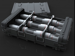 sci-fi military container Modelo 3D