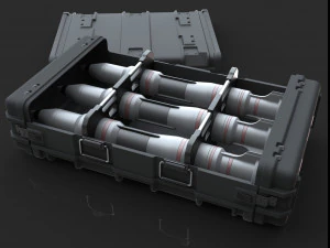 sci-fi military container 3D Model