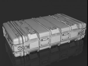 sci-fi military container Modelo 3D