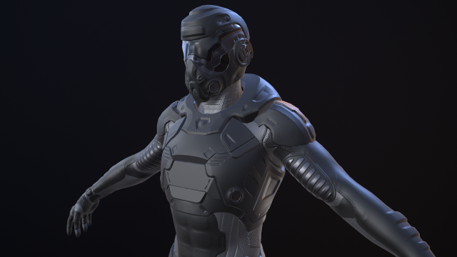 sci-fi character 3D Model in Man 3DExport