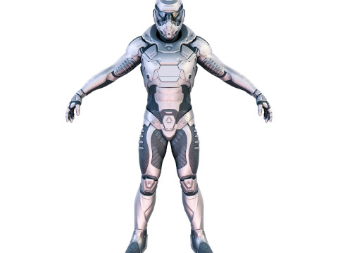 Sci-fi Character Game Black 3Dモデル