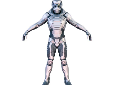 Jogo de personagens de fic&ccedil;&atilde;o cient&iacute;fica preto Modelo 3D