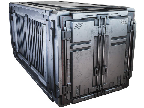 Sci-fi industrial container 3D Model