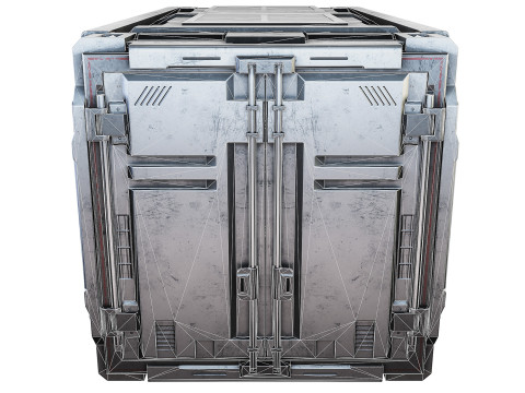 Sci-fi industrial container 3D मॉडल