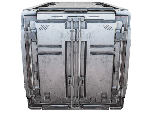 Sci-fi industrial container 3D Model