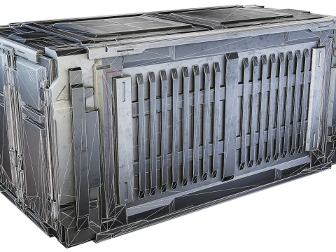 Sci-fi industrial container 3D Model