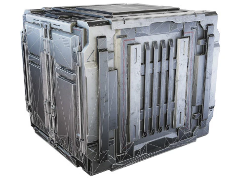 Sci-fi industrial container 3D Model