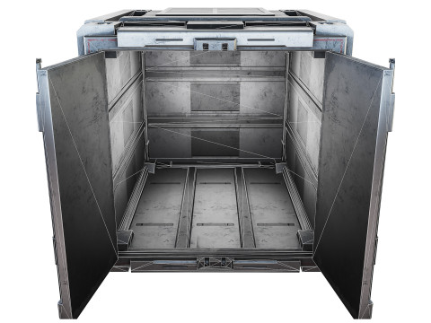 Sci-fi industrial container 3D मॉडल