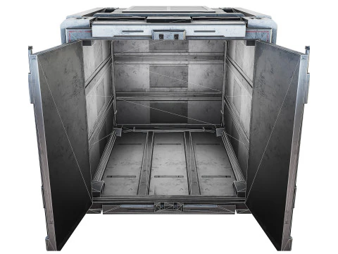 Sci-fi industrial container 3D Model