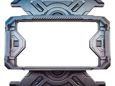 Sci-fi door Modello 3D