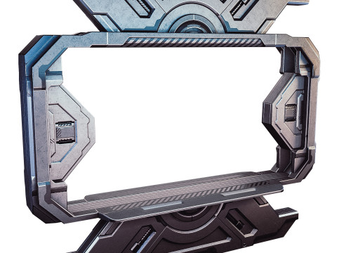 Sci-fi door Modello 3D