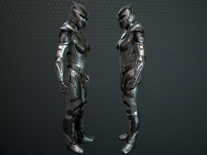 sci-fi girl solder Modelo 3D