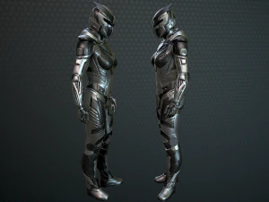 sci-fi girl solder 3D Model