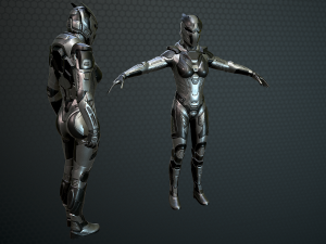 sci-fi girl solder Modelo 3D