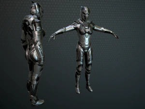 sci-fi girl solder 3D Model
