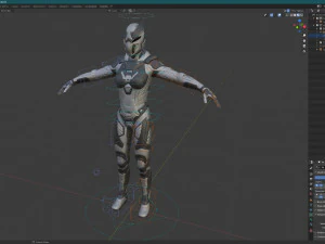 sci-fi girl solder 3D Model