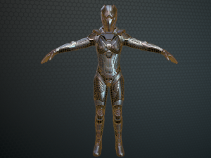 sci-fi girl solder Modelo 3D