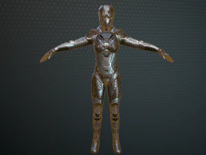 sci-fi girl solder 3D Model