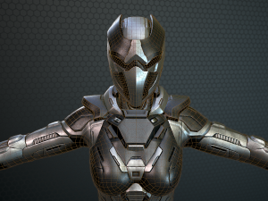 sci-fi girl solder Modelo 3D