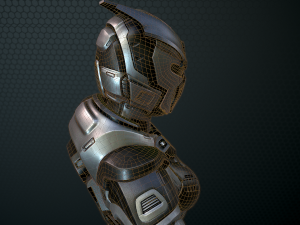 sci-fi girl solder Modelo 3D