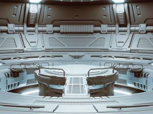 Sci-fi industrial Hangar Scene - Rework-Tessla 3D 모델