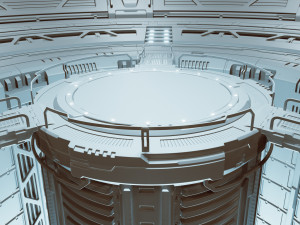 Sci-fi industrial Hangar Scene - Rework-Tessla 3D 모델