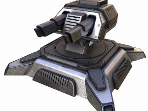 torre de fic&ccedil;&atilde;o cient&iacute;fica low-poly Modelo 3D