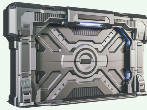 sci-fi door 3D 모델