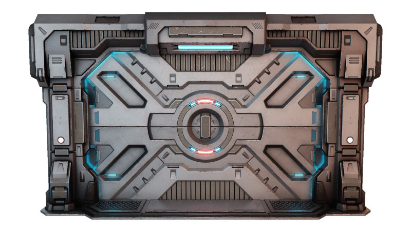 Sci-fi door game Modèle 3D .c4d .max .obj .3ds .fbx .stl .blend 