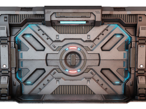 Sci-fi door game 3D Model