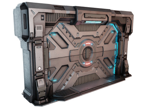 Sci-fi door game Modèle 3D
