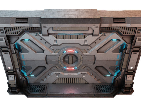 Sci-fi door game Modèle 3D
