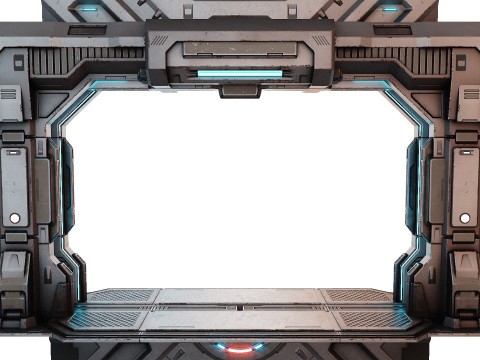 Sci-fi door game Modèle 3D