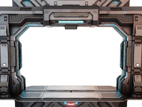 Sci-fi door game 3D Model