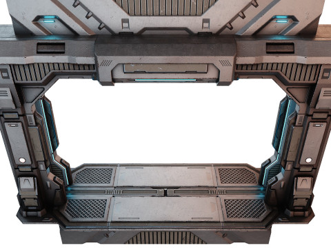 Sci-fi door game Modèle 3D