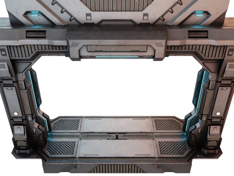 Sci-fi door game 3D Model