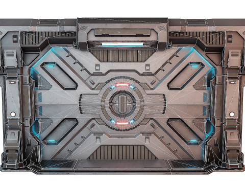 Sci-fi door game Modèle 3D