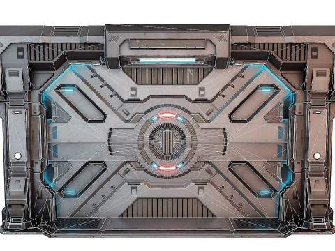 Sci-fi door game 3D Model