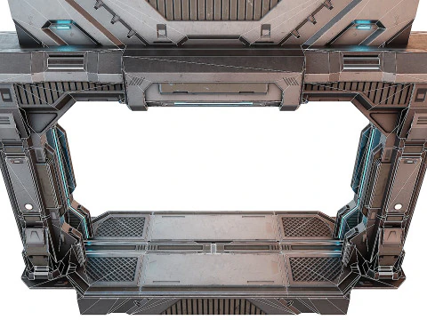Sci-fi door game 3D Model
